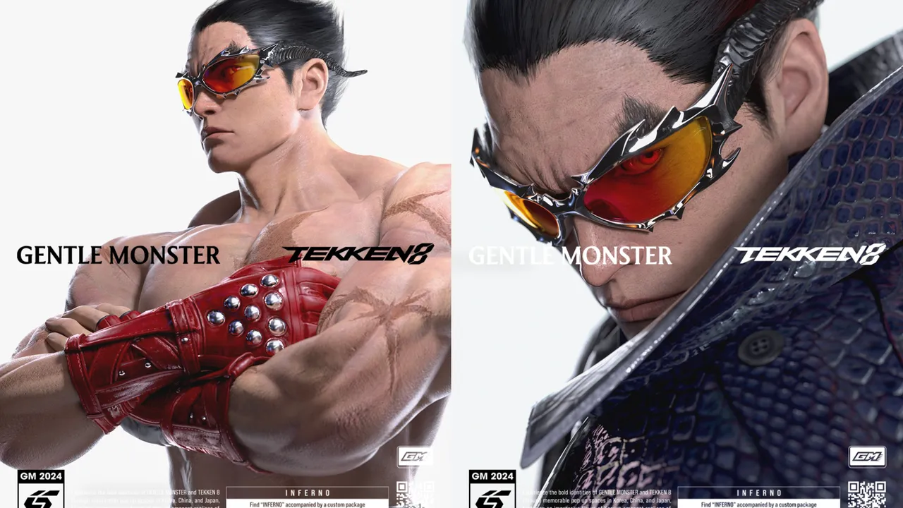 GENTLE MONSTER與 《鐵拳8》推出聯名鏡款。品牌提供