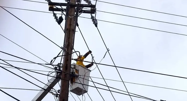 台電人員搶修。桃園區營業處提供