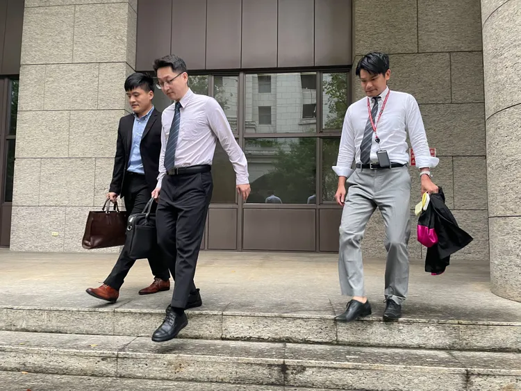 桃檢由主任檢察官呂象吾、檢察官陳嘉義、公訴檢察官邱健盛蒞庭。張沛森攝