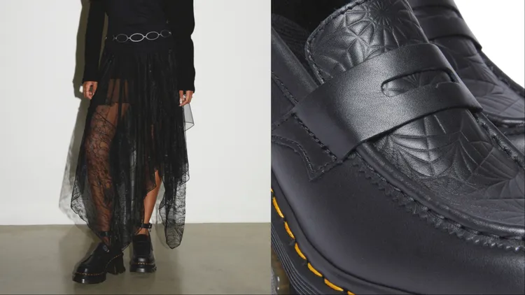 Corran Loafer樂福鞋的花紋靈感來自星期三宿舍中的彩色玻璃。品牌提供