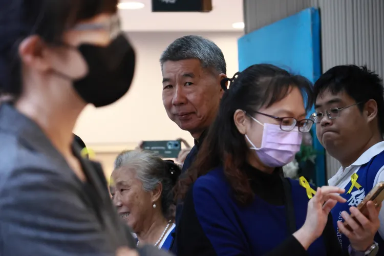 張友驊告別式，張亞中現身致哀。彭欣偉攝影