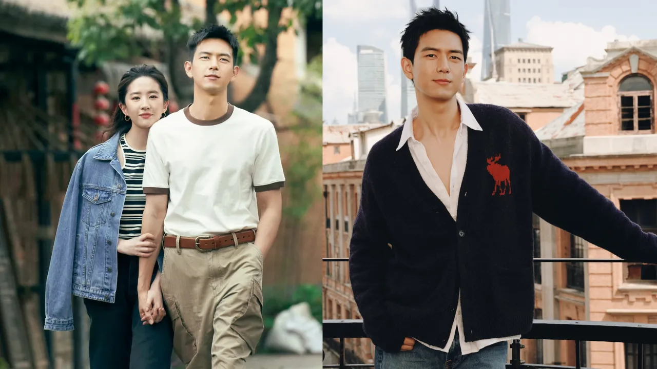 劉亦菲（左圖左）、李現（左圖右、右圖）傳出緋聞。左圖翻攝電視劇去有風的地方微博、右圖品牌提供