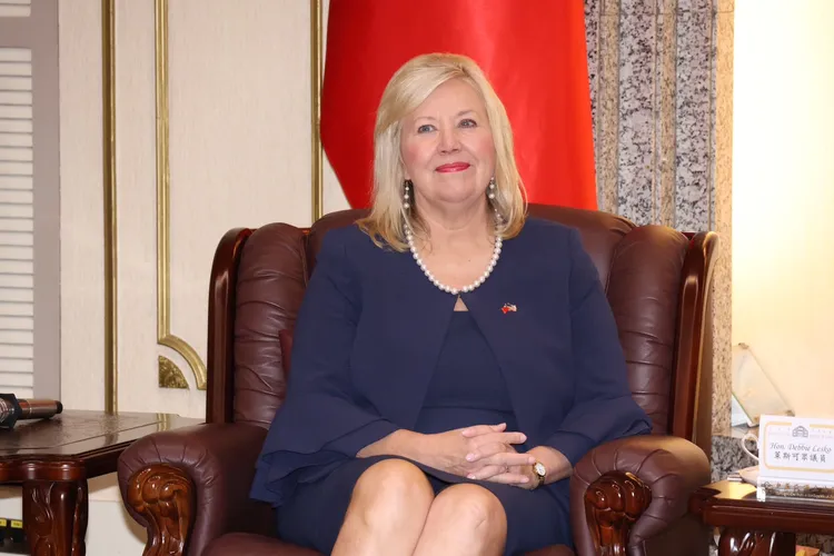 立法院長韓國瑜接見美國聯邦眾議員萊斯可（Debbie Lesko）訪問團一行。莊宗達攝