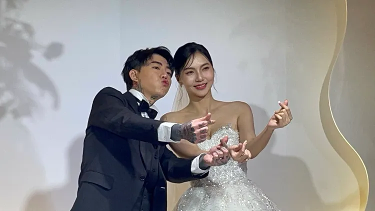 謝和弦、陳緗妮今辦婚宴。張沛森攝