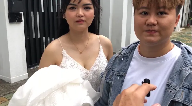 新人表示之前早就訂好行程，特別從馬來西亞來台，沒想到遇到颱風。民眾提供