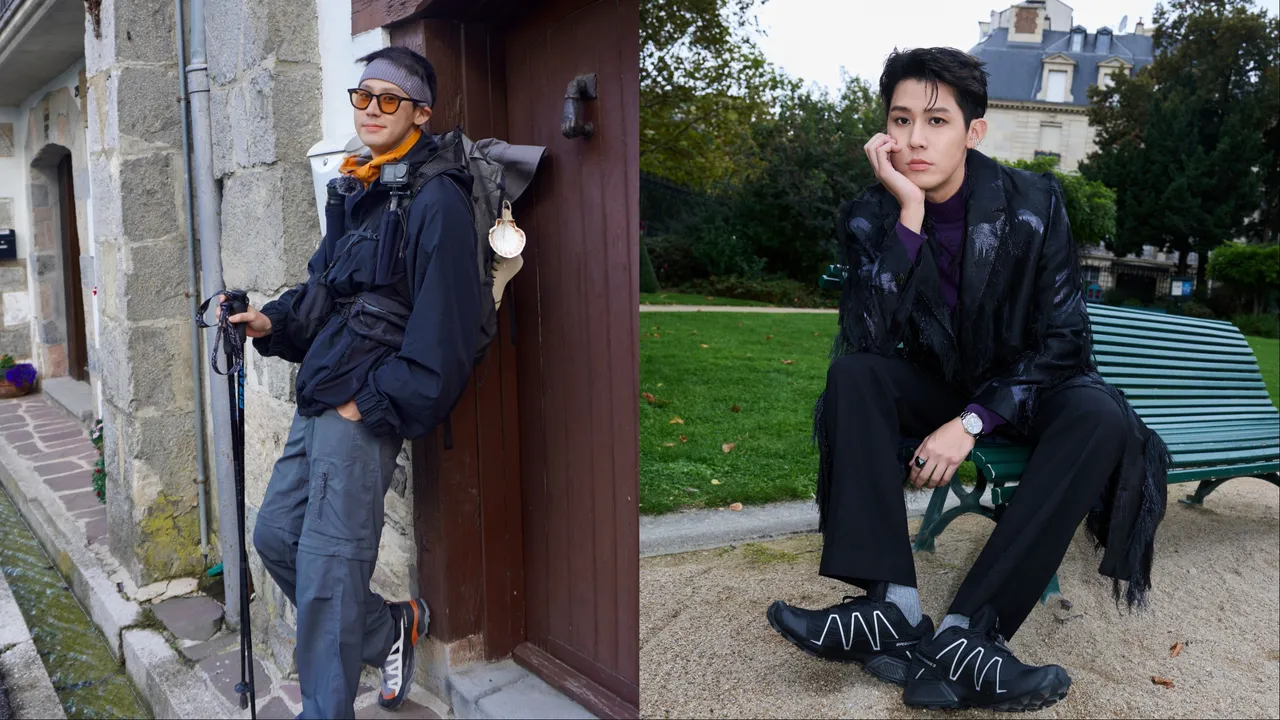 李玉璽搭配SALOMON秋冬新鞋款。品牌提供