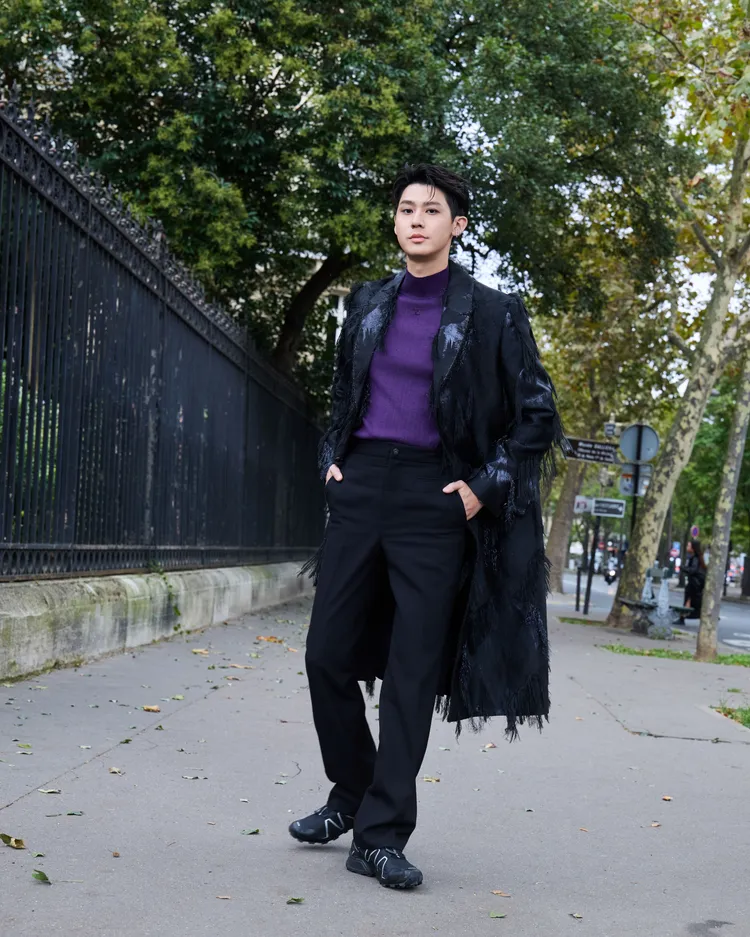 李玉璽換上高領毛衣、設計感大衣。品牌提供