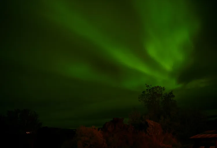 冰島上空極光。路透