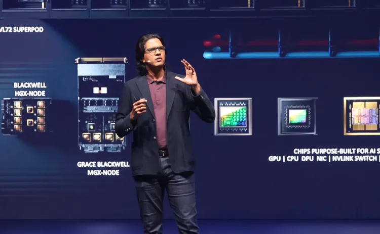 2024 鴻海科技日開幕 NVIDIA 自動化機械事業部門副總裁暨總經理 Deepu Talla。莊宗達攝