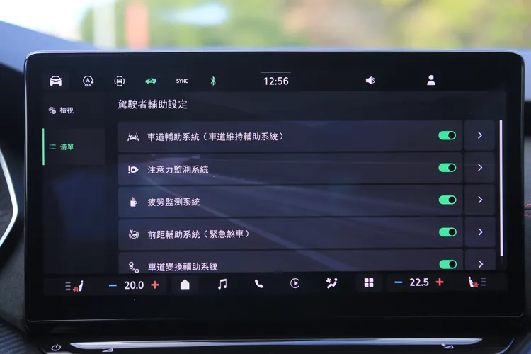 聰明EYE智慧輔助科技，此次新增了AEB後方行人偵測與煞停，及駕駛人專注力與疲勞駕駛警示系統。林浩昇攝