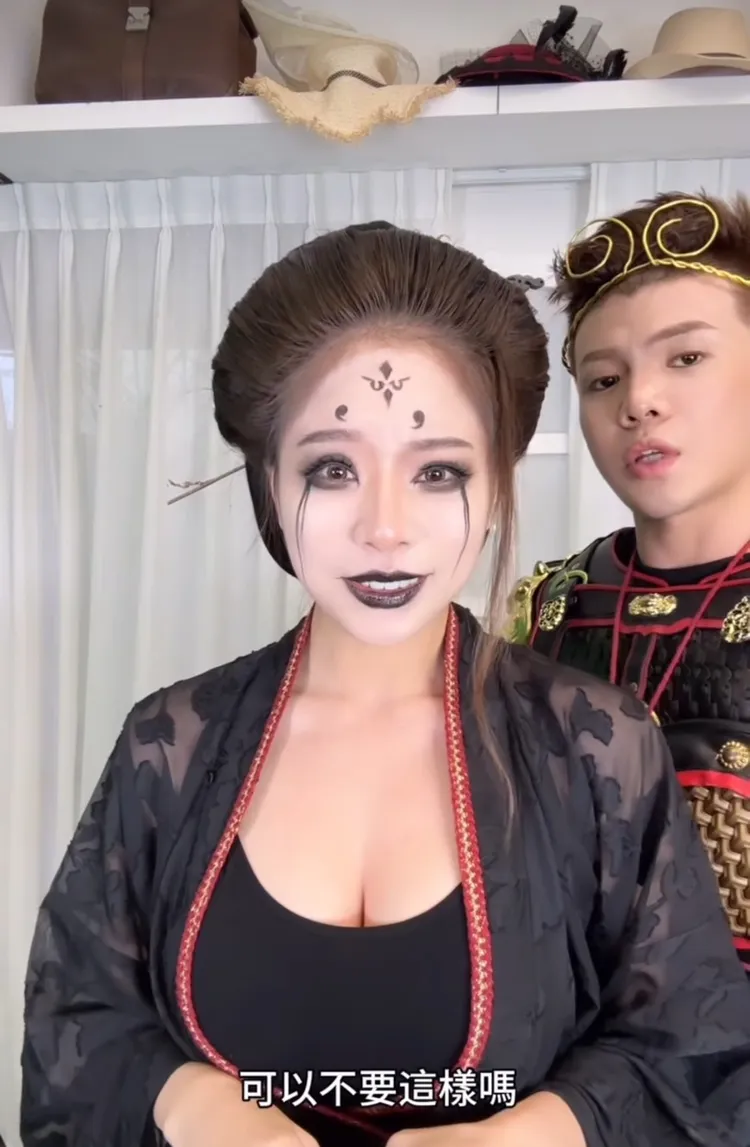 孫生（右）和多芬時常拍影片，互相客串。翻攝多芬IG