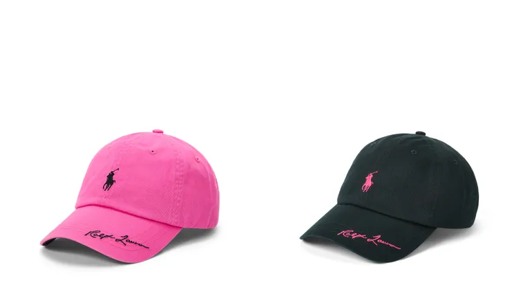 Pink Pony斜紋布棒球帽，各2680元。品牌提供