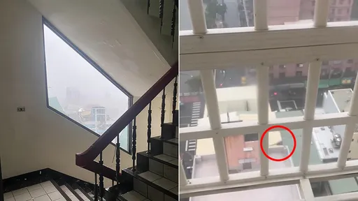 玻璃窗直接吹爆　高雄人「住30年第一次遇到這麼恐怖的風雨」