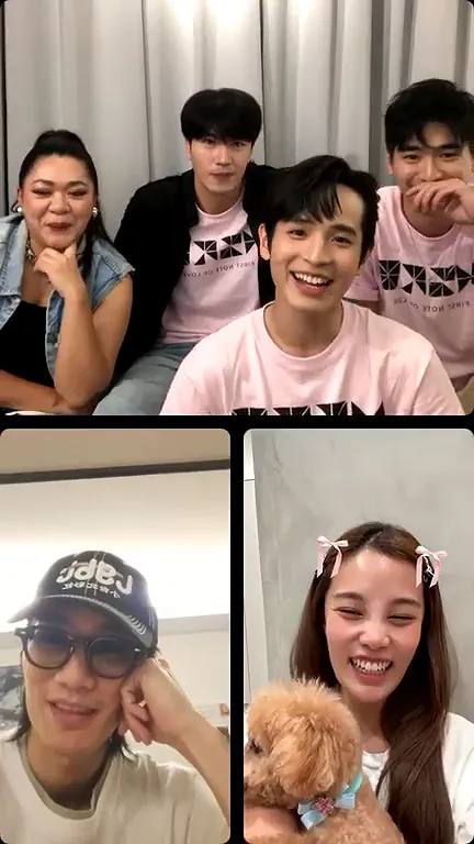 演員群們一起歡樂直播。GagaOOLala提供