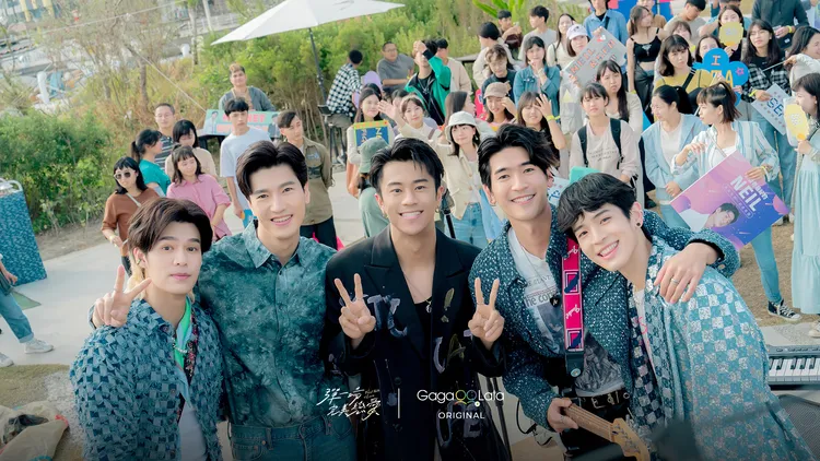 Jame（左起）、劉泯廷、金泰佑、涂善存、張豐豪。GagaOOLala提供