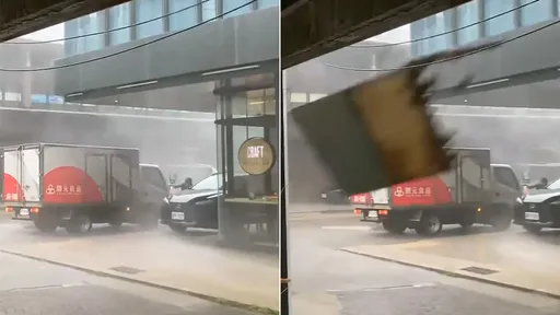 驚險影片|高雄送貨員繼續上班險被吹飛 網驚:差點絕命終結站