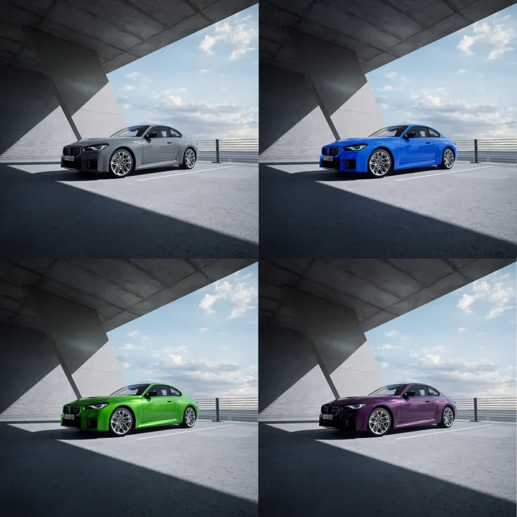 全新BMW M2共有8色全新外觀車漆選擇，包括4色標準銀粉車漆以及4色BMW Individual車漆。業者提供