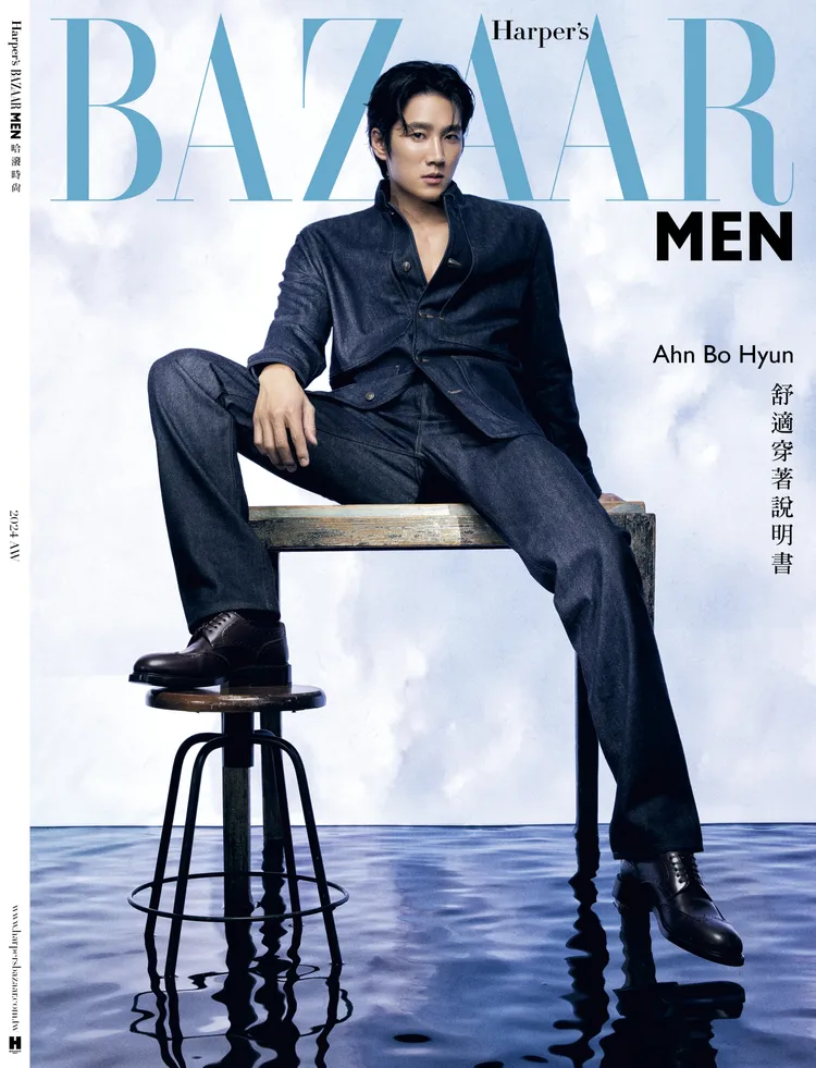 安普賢拍攝《Harper’s BAZAAR MEN》封面。《Harper’s BAZAAR》國際中文版提供
