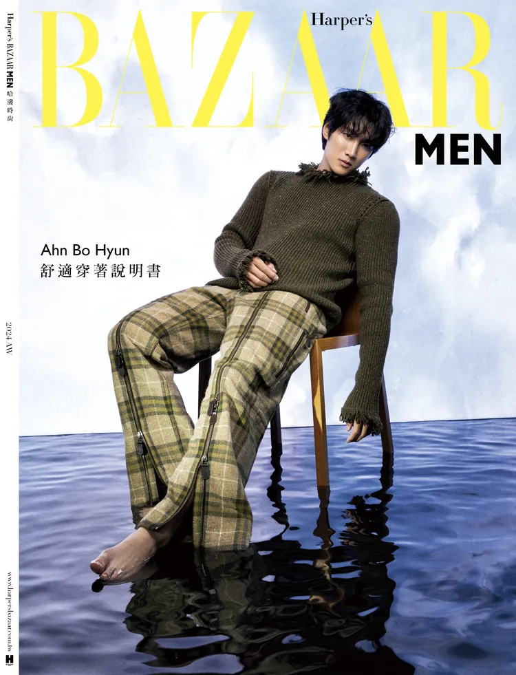 安普賢拍攝《Harper’s BAZAAR MEN》封面。《Harper’s BAZAAR》國際中文版提供
