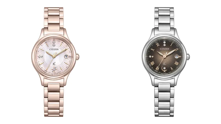 CITIZEN xC輕奢光限定款ES9497-61X（左）3萬9800元、ES9490-79E（右）3萬8800元。品牌提供