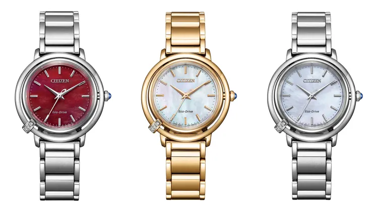 CITIZEN L光動能三針雙錶圈錶款微奢版，2萬1900元（左起）、2萬4900元、2萬2900元。品牌提供