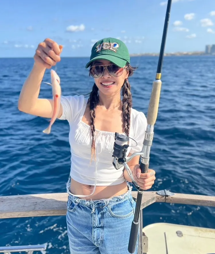 蔡依林釣魚上勾。翻攝蔡依林IG