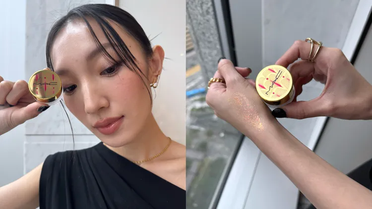 Model示範M.A.C金緻聖誕系列打亮果凍#24K Copper，1200元。張家玲攝