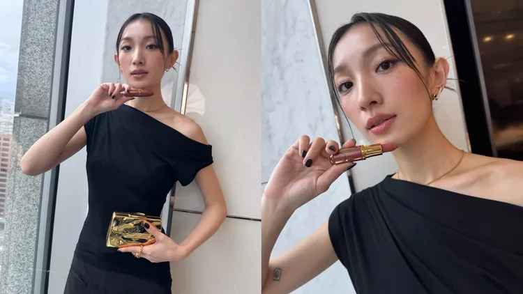 Model示範極自我柔霧唇膏。張家玲攝