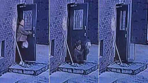 傻眼影片|家門口竟有一個洞 她剛外出就被吞了「原地消失」