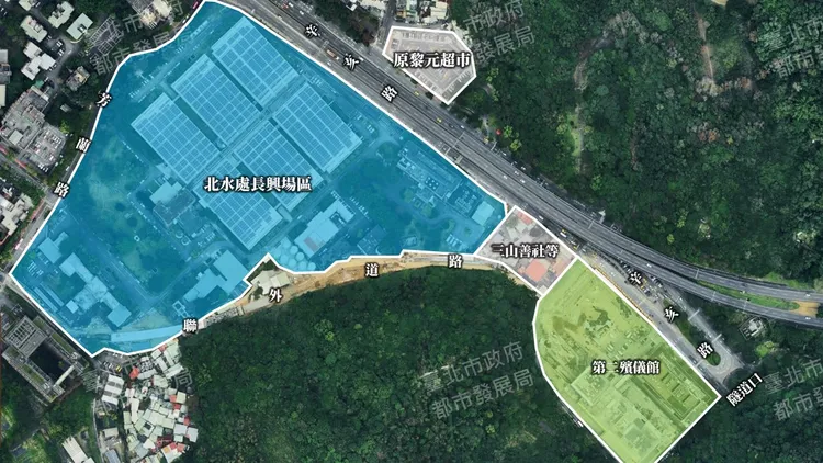 二殯旁黎元停車場規劃為殯葬專區平面示意圖。曾獻瑩提供