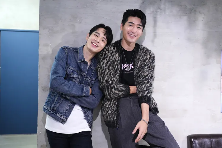 涂善存（右）和張豐豪有最萌身高差。彭欣偉攝