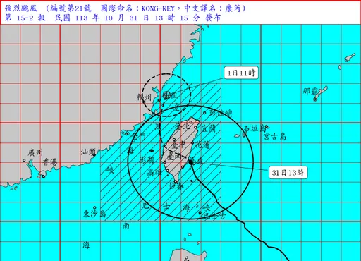 康芮13:40登陸台東！成史上首個「10月下旬侵台強颱」