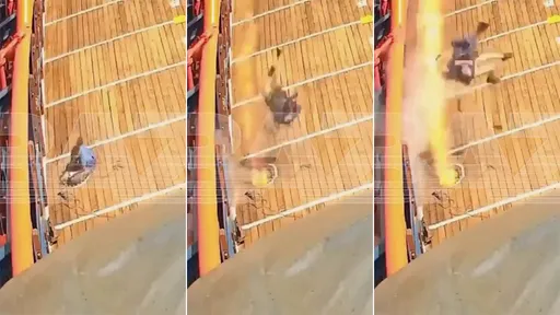 驚悚影片|衝天火柱殺水手 他被打飛「空翻3圈半」重創喪命