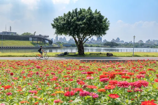 秋季浪漫!北市首波河滨花海登场 周末散步好去处