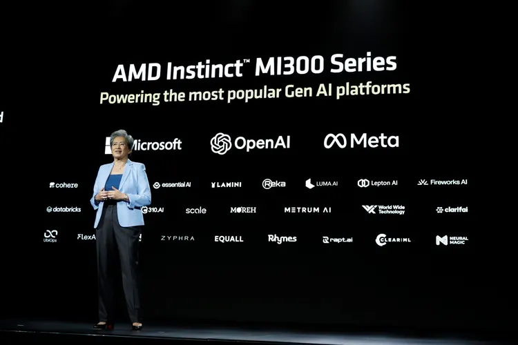 AMD Instinct MI300系列加速器為各種熱門生成式AI平台挹注效能。AMD提供
