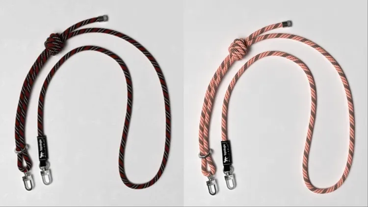 Maison Kitsuné x Topologie 8.0mm Rope繩索背帶，各1900元。品牌提供