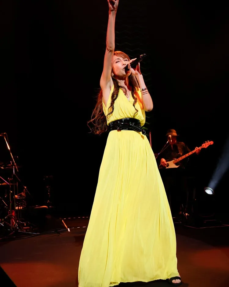 工藤靜香在9月15日舉行2024巡迴演唱會最終場，老公與女兒在台下聆聽。翻攝kudo_shizuka IG