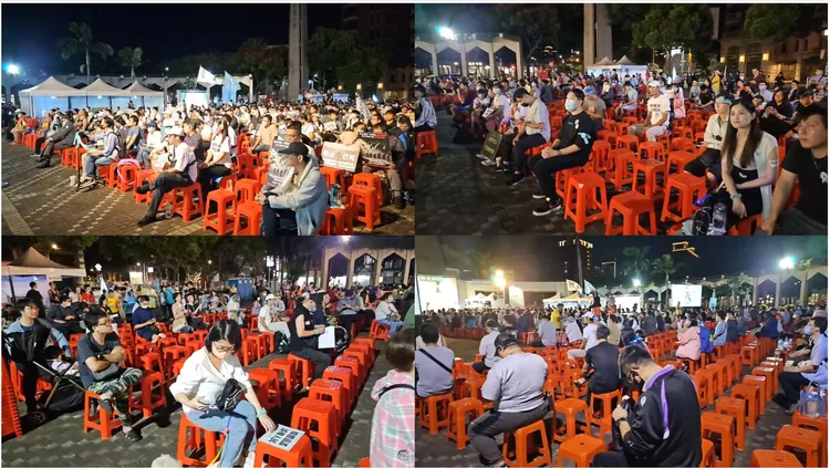 四叉貓曝光民眾黨集結活動桃園場人潮。翻攝劉宇臉書