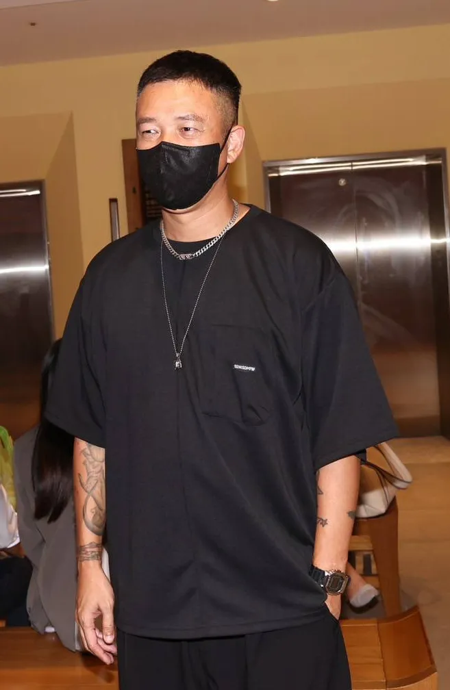 阿Ben現身汪建民靈堂。攝影中心攝