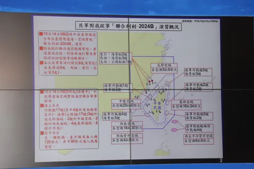 金融時報:中國14日軍演朝內陸射2飛彈 25艦近台灣24浬鄰接區