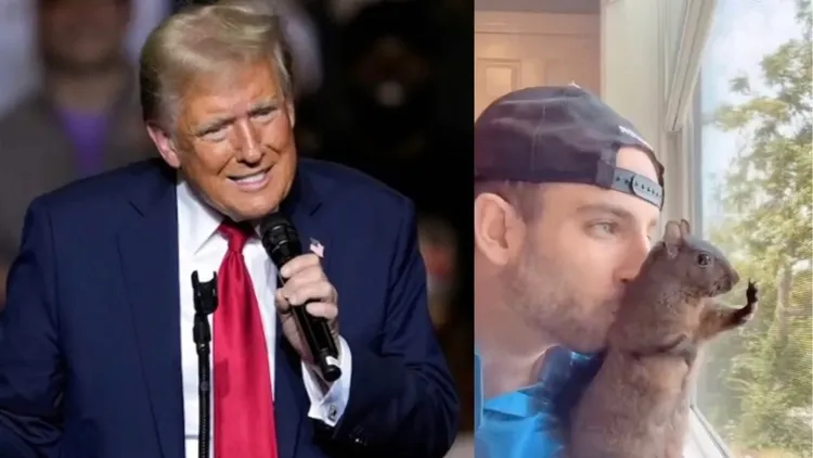 川普指責政府讓非法移民進入國內，卻不允許國人養寵物。翻攝自《紐約郵報》、X@DaveAtherton20