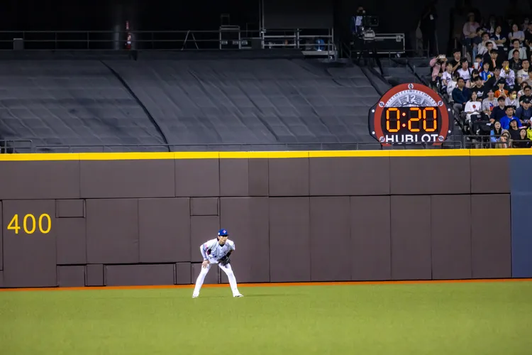 HUBLOT為台灣製作的專屬投手計時器。品牌提供