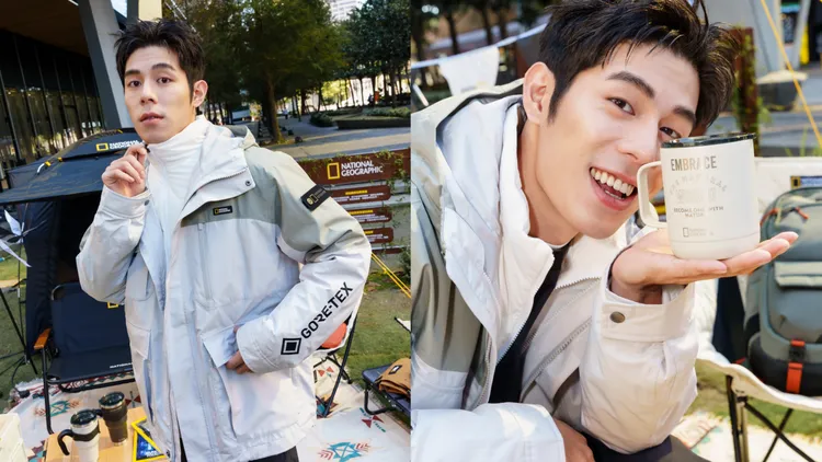 詹懷雲演繹GORE-TEX三層羽絨防水外套，2萬4180元。品牌提供