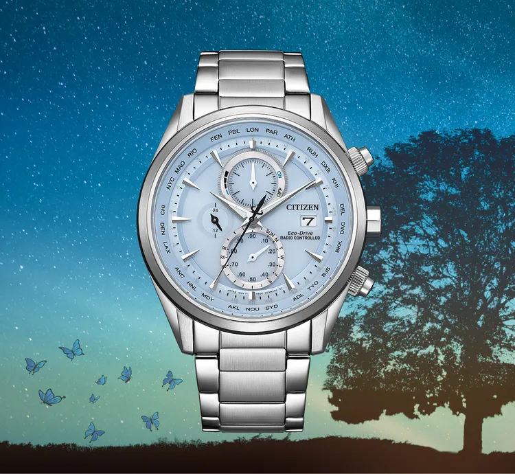 CITIZEN「Beginning Blue希望之藍」限定腕錶AT8260-69M，2萬4800元。品牌提供