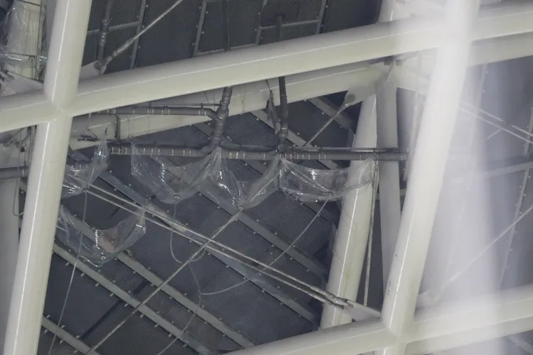 大巨蛋積水狀況。林亮君辦公室提供