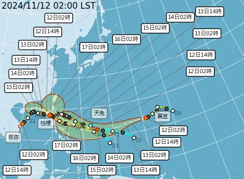 今凌晨「天兔」生成!罕見11月4颱共舞 週末風雨搶先看
