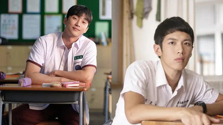 振永（左圖）被誇比柯震東帥，害羞傻笑。翻攝釜山影展、劇照