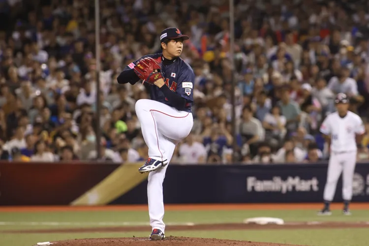 日本先發投手才木浩人。   彭欣偉攝