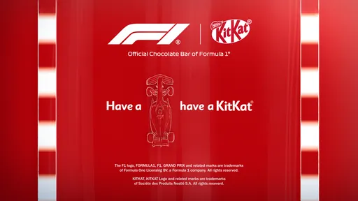 雀巢全新跨界品牌合作 KitKat® 成为一级方程式赛车 (Formula 1®) 官方巧克力