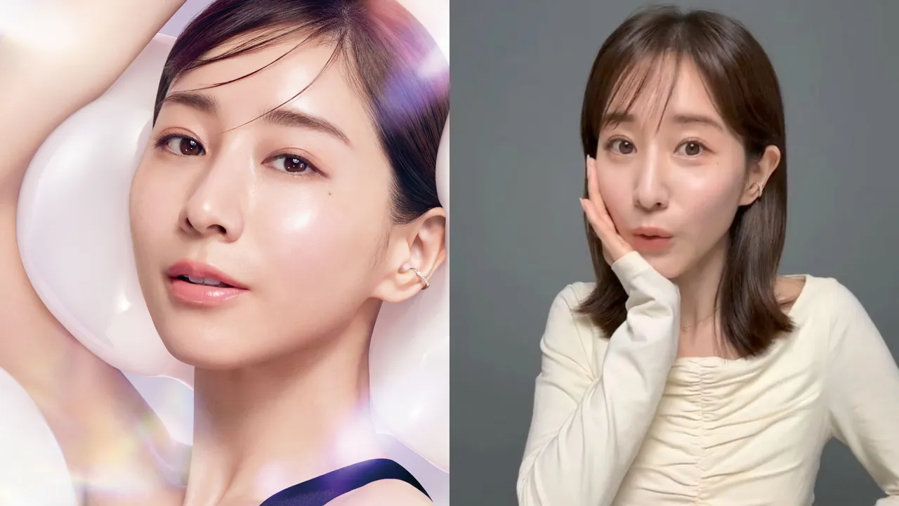 日本女星田中美奈實成為DEW彈潤膜法代言人,她近日也公開了自己的「乳液面膜」保濕術。左圖品牌提供、右圖翻攝tanaka_minami_fan IG
